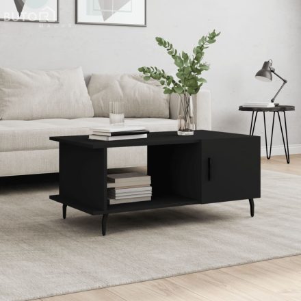 vidaXL fekete szerelt fa dohányzóasztal 90 x 50 x 40 cm
