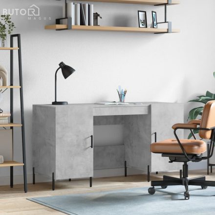 vidaXL betonszürke szerelt fa íróasztal 140 x 50 x 75 cm