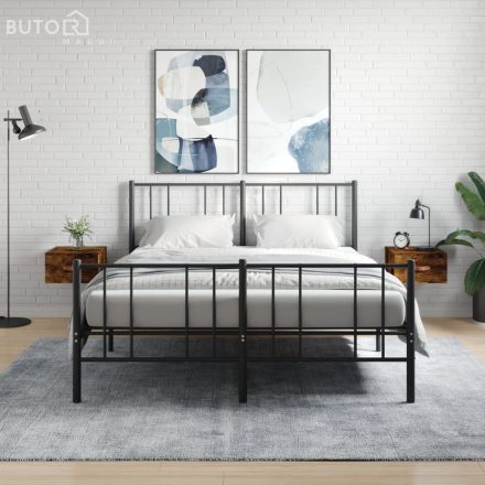 vidaXL 2 db füstös tölgy színű fali éjjeliszekrény 35 x 35 x 20 cm