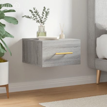 vidaXL szürke sonoma falra szerelhető éjjeliszekrény 35x35x20 cm