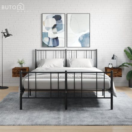 vidaXL 2 db füstös tölgy színű fali éjjeliszekrény 35 x 35 x 20 cm