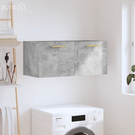 vidaXL betonszürke szerelt fa faliszekrény 80 x 36,5 x 35 cm