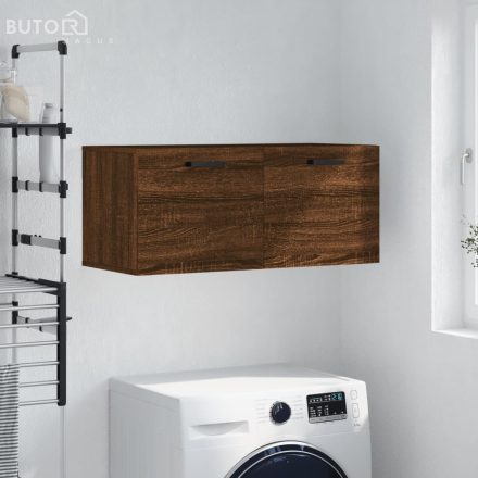 vidaXL barna tölgyszínű szerelt fa faliszekrény 80x36,5x35 cm
