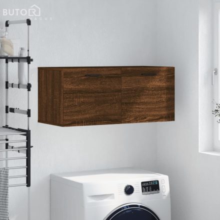 vidaXL barna tölgyszínű szerelt fa faliszekrény 80x36,5x35 cm