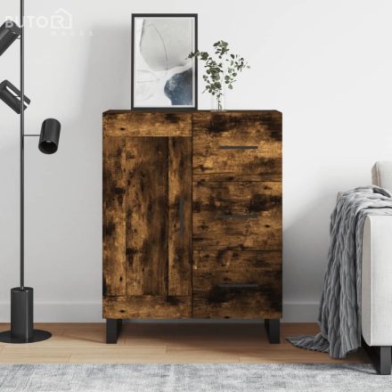 vidaXL füstös tölgy színű szerelt fa tálalószekrény 69,5 x 34 x 90 cm