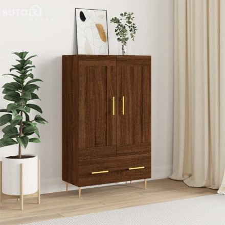 vidaXL barna tölgyszínű szerelt fa magasszekrény 69,5 x 31 x 115 cm