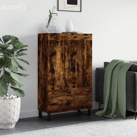 vidaXL füstös tölgy színű szerelt fa magasszekrény 69,5 x 31 x 115 cm
