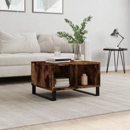 vidaXL füstös tölgy színű fatermék dohányzóasztal 60x50x36,5 cm
