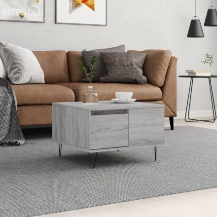 vidaXL szürke sonoma színű szerelt fa dohányzóasztal 55 x 55 x 36,5 cm