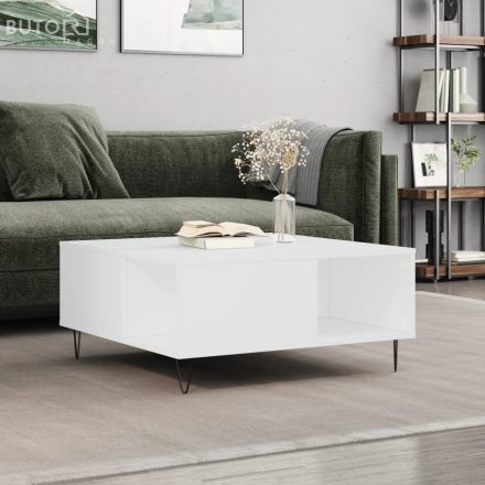 vidaXL fehér szerelt fa dohányzóasztal 80x80x36,5 cm