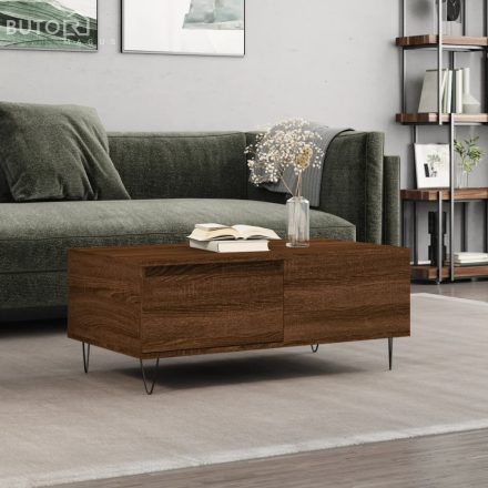 vidaXL barna tölgyszínű szerelt fa dohányzóasztal 90x50x36,5 cm