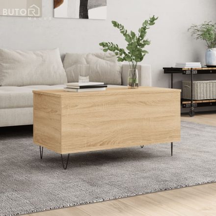 vidaXL sonoma tölgy színű szerelt fa dohányzóasztal 90x44,5x45 cm
