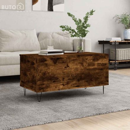 vidaXL füstös tölgy színű szerelt fa dohányzóasztal 90 x 44,5 x 45 cm