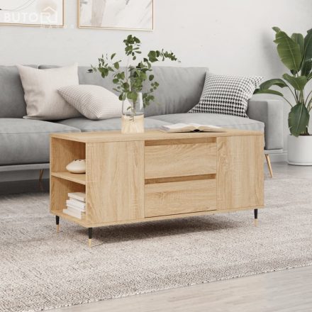 vidaXL sonoma tölgy színű szerelt fa dohányzóasztal 102 x 44,5 x 50 cm