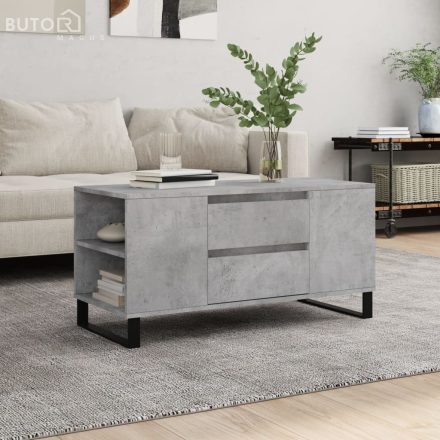 vidaXL betonszürke szerelt fa dohányzóasztal 102x44,5x50 cm