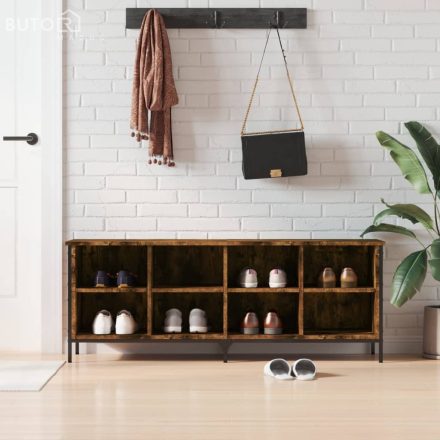 vidaXL füstös tölgy színű szerelt fa cipősszekrény 131 x 35 x 50 cm