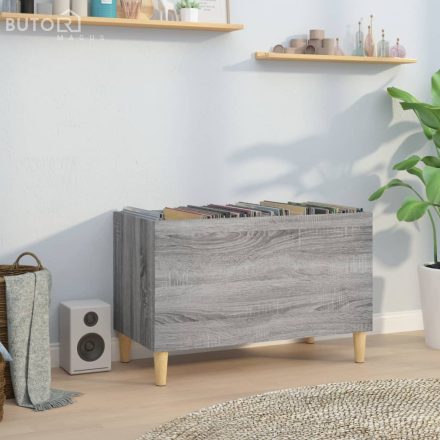vidaXL szürke sonoma színű szerelt fa hanglemezszekrény 74,5x38x48 cm
