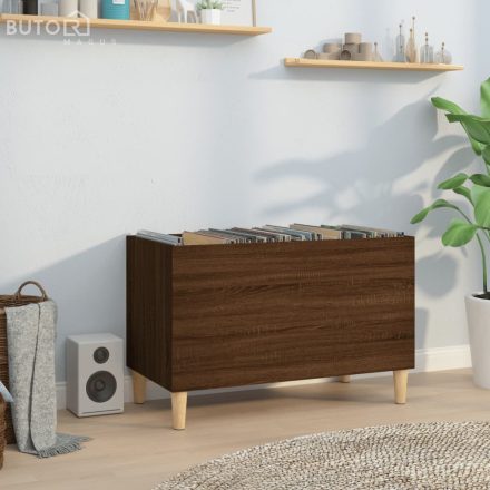 vidaXL barna tölgyszínű szerelt fa hanglemezszekrény 74,5x38x48 cm