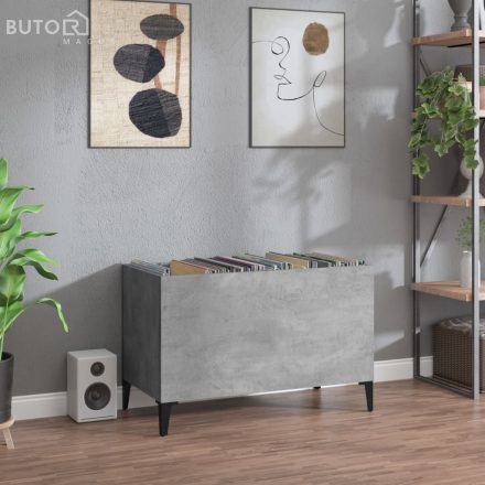 vidaXL betonszürke szerelt fa hanglemezszekrény 74,5x38x48 cm