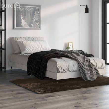 vidaXL betonszürke szerelt fa ágykeret 90 x 190 cm  