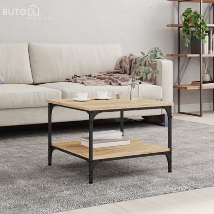 vidaXL sonoma tölgy színű szerelt fa dohányzóasztal 55 x 55 x 40 cm
