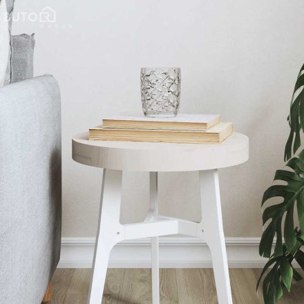 vidaXL fehér tömör fenyőfa kerek asztallap Ø30 x 3 cm