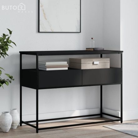 vidaXL fekete szerelt fa tálalóasztal 100x40x75 cm