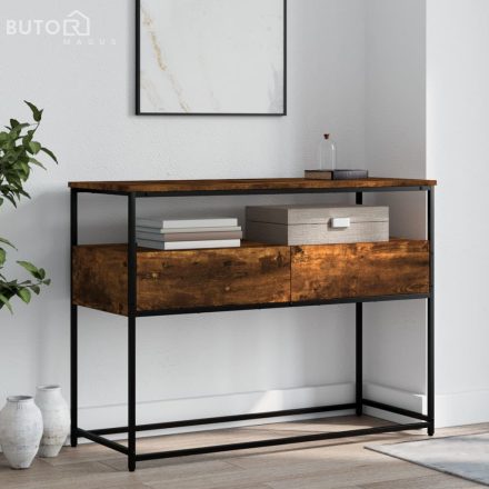 vidaXL füstös tölgy színű szerelt fa tálalóasztal 100x40x75 cm