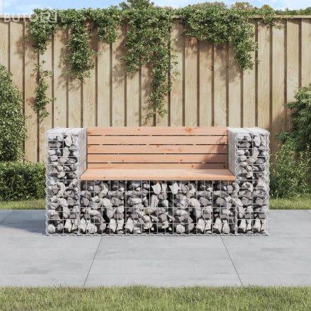 vidaXL tömör duglászfenyő gabion kerti pad 143 x 71 x 65,5 cm