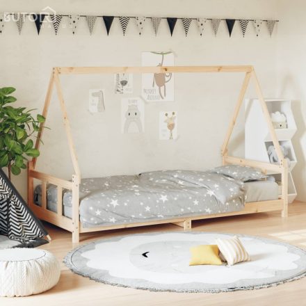 vidaXL tömör fenyőfa gyerekágykeret 90 x 200 cm