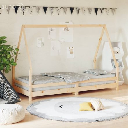 vidaXL tömör fenyőfa gyerekágykeret 80 x 200 cm 