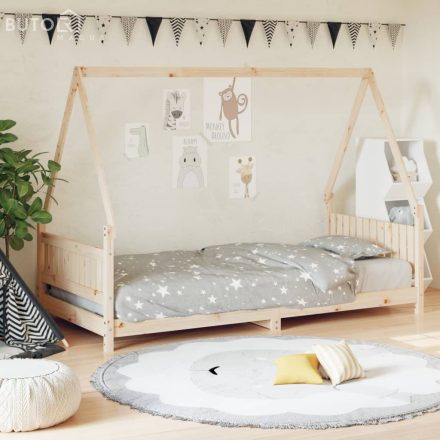 vidaXL tömör fenyőfa gyerekágykeret 90 x 200 cm