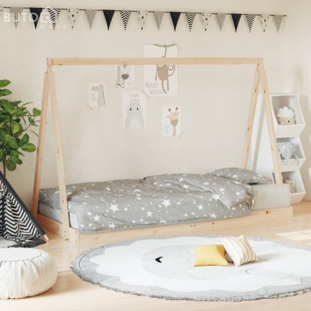 vidaXL tömör fenyőfa gyerekágykeret 90 x 200 cm