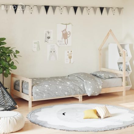 vidaXL tömör fenyőfa gyerekágykeret 80 x 200 cm
