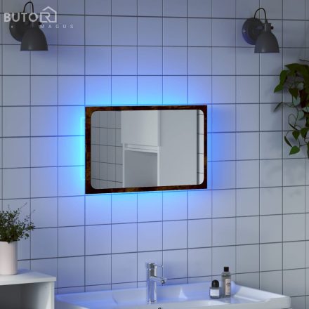 vidaXL sonoma tölgy szerelt fa LED-es fürdőszobatükör 60 x 8,5 x 38 cm