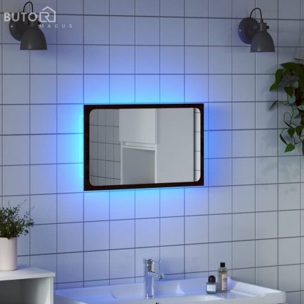 vidaXL barna tölgy szerelt fa LED-es fürdőszobatükör 60 x 8,5 x 38 cm