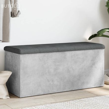 vidaXL betonszürke szerelt fa tárolópad 102 x 42 x 45 cm
