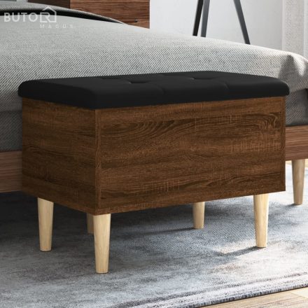 vidaXL barna tölgy színű szerelt fa tárolópad 62x42x46 cm