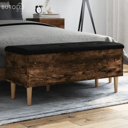 vidaXL füstös tölgy színű szerelt fa tárolópad 102x42x46 cm
