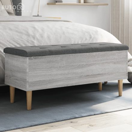 vidaXL szürke sonoma színű szerelt fa tárolópad 102x42x46 cm