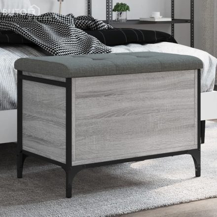 vidaXL szürke sonoma színű szerelt fa tárolópad 62 x 42 x 45 cm