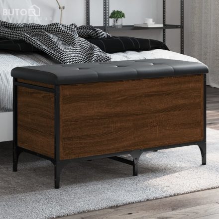 vidaXL barna tölgy színű szerelt fa tárolópad 82 x 42 x 45 cm