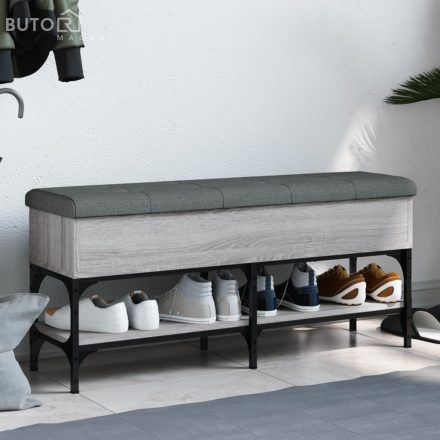vidaXL szürke sonoma színű szerelt fa cipőpolc 102 x 32x 45 cm