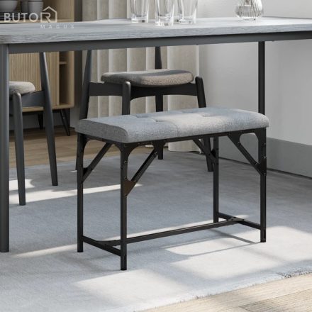 vidaXL világosszürke acél és szövet étkezőpad 62 x 32 x 45 cm
