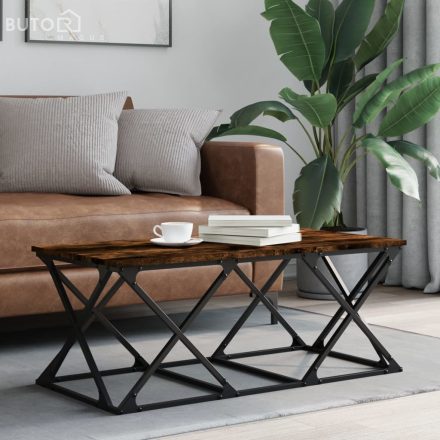 vidaXL füstös tölgy színű szerelt fa dohányzóasztal 100 x 49 x 40 cm