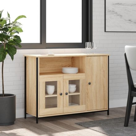 vidaXL sonoma tölgy színű szerelt fa tálalószekrény 100 x 35 x 75 cm