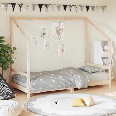 vidaXL tömör fenyőfa gyerekágykeret 90 x 200 cm