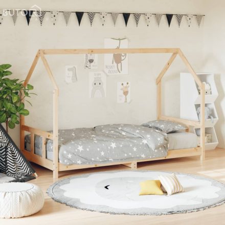 vidaXL tömör fenyőfa gyerekágykeret 90 x 200 cm