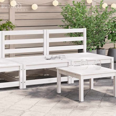 vidaXL 2 db fehér tömör fenyőfa karfa nélküli kerti kanapé 70x70x67 cm