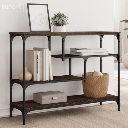 vidaXL barna tölgyszínű szerelt fa tálalóasztal 100x30x75 cm
